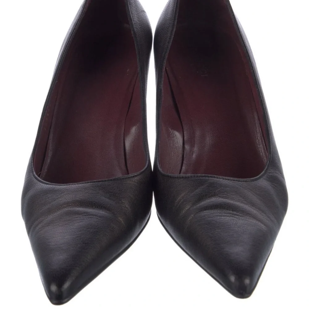 Gucci Black Pointed-Toe Leather Pump - Picture 3 of 5